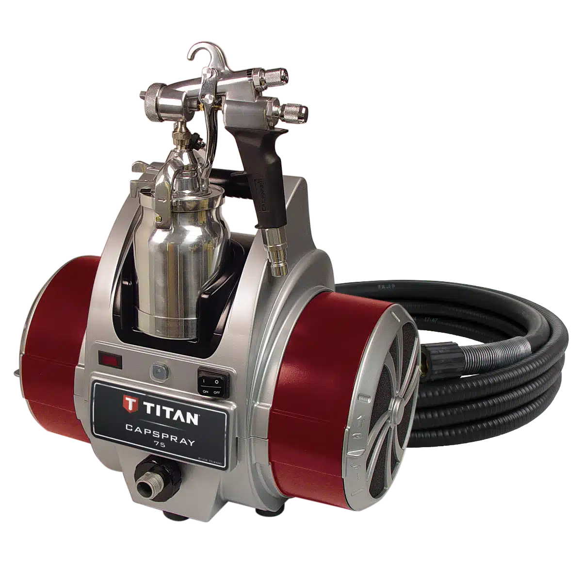 Capspray 75 HVLP turbine sprayer with Maxum II gun for precise, high-quality paint application.