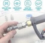 MTM Hydro Swivel Adapter Stainless Steel High Pressure Washer Fittings, 3/8” Live Pressure Washing Swivel 5800 PSI 320 Degrees Fahrenheit for Hoses, Guns, Wands, Foam Cannons - Image 2