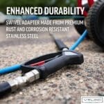 MTM Hydro Swivel Adapter Stainless Steel High Pressure Washer Fittings, 3/8” Live Pressure Washing Swivel 5800 PSI 320 Degrees Fahrenheit for Hoses, Guns, Wands, Foam Cannons - Image 4