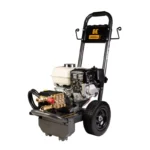 2500 PSI gas pressure washer with Honda GX200 engine and General triplex pump, designed for efficient medium-duty cleaning.