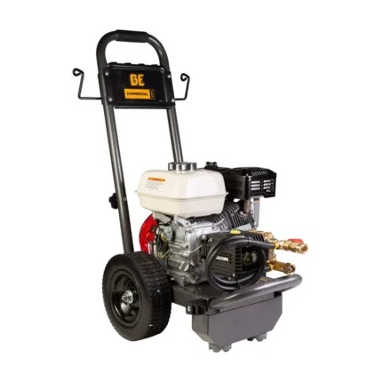 2500 PSI gas pressure washer with Honda GX200 engine and General triplex pump, designed for efficient medium-duty cleaning.