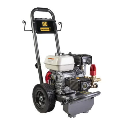 2,700 PSI gas pressure washer with Honda GX200 engine and Comet triplex pump, designed for effective medium-duty cleaning
