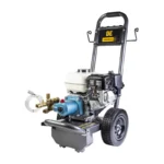 3,000 PSI gas pressure washer with Honda GX200 engine and CAT triplex pump, suited for medium-duty cleaning applications.