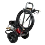 3800 PSI gas pressure washer with Honda GX270 engine and AR triplex pump, suited for heavy-duty cleaning.