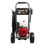 3800 PSI gas pressure washer with Honda GX270 engine and AR triplex pump, suited for heavy-duty cleaning.