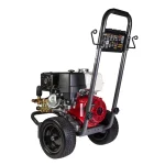 4000 PSI gas pressure washer with Honda GX390 engine and General triplex pump, ideal for industrial-grade cleaning.