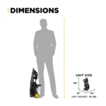 1,700 PSI electric pressure washer with Powerease motor and AR axial pump for light-duty cleaning.