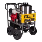 4000 PSI hot water pressure washer with Honda GX390 engine and direct drive General triplex pump for industrial-grade cleaning.