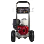 4,000 PSI gas pressure washer with Honda GX390 engine and General triplex pump, ideal for industrial cleaning tasks.