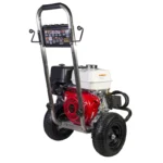 4,000 PSI gas pressure washer with Honda GX390 engine and General triplex pump, ideal for industrial cleaning tasks.
