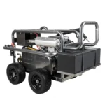 5,000 PSI gas pressure washer with Honda GX690 engine and Comet triplex pump for powerful industrial cleaning.