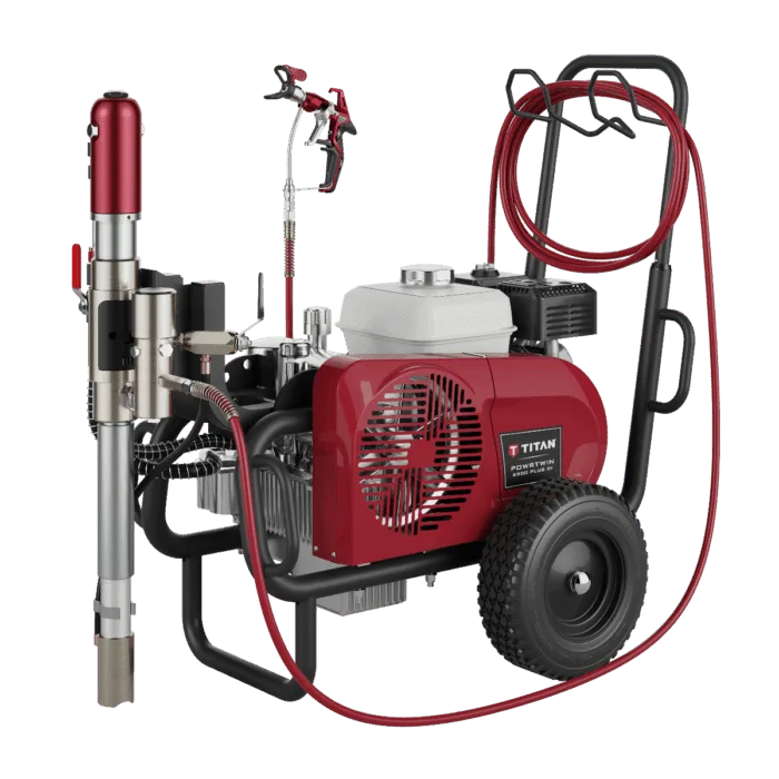 6900 Plus DI PowrTwin Series gas airless sprayer for heavy-duty, direct immersion painting on large projects