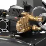 1,500 PSI electric pressure washer with Baldor electric motor and AR triplex pump for powerful cleaning.