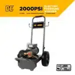 2,000 PSI electric pressure washer with Baldor motor and General triplex pump for efficient cleaning.