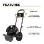 1500 PSI electric pressure washer with Powerease motor and triplex pump for light-duty cleaning.