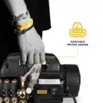 1500 PSI electric pressure washer with Powerease motor and triplex pump for light-duty cleaning.