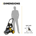 2,300 PSI electric pressure washer with Powerease motor and AR axial pump for effective home cleaning.