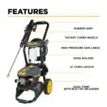 2300 PSI electric pressure washer with AR axial pump, designed for home cleaning tasks.