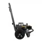 1,100 PSI electric pressure washer with Baldor motor and triplex axial pump for efficient cleaning.