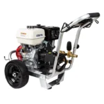 4,000 PSI 4.0 GPM gas pressure washer powered by Honda GX390 engine and General Triplex pump for heavy-duty cleaning