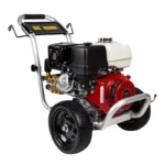 4,000 PSI 4.0 GPM gas pressure washer powered by Honda GX390 engine and General Triplex pump for heavy-duty cleaning