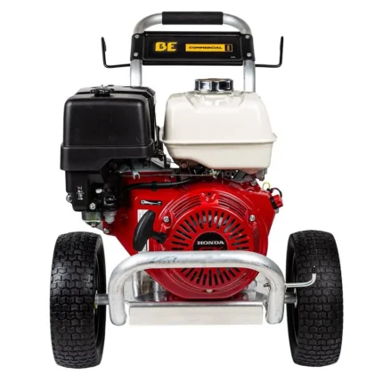 4,000 PSI 4.0 GPM gas pressure washer powered by Honda GX390 engine and General Triplex pump for heavy-duty cleaning