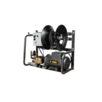 2,000 PSI electric pressure washer with 4.0 GPM, 5.0 HP Baldor motor, and AR Triplex pump