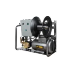 3,000 PSI electric pressure washer with 4.0 GPM, 7.5 HP 3-phase 460V Baldor motor, and high-temperature General Triplex pump