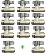 Pressure Washer Ball Valve DN10 10 Pk + 1 Free