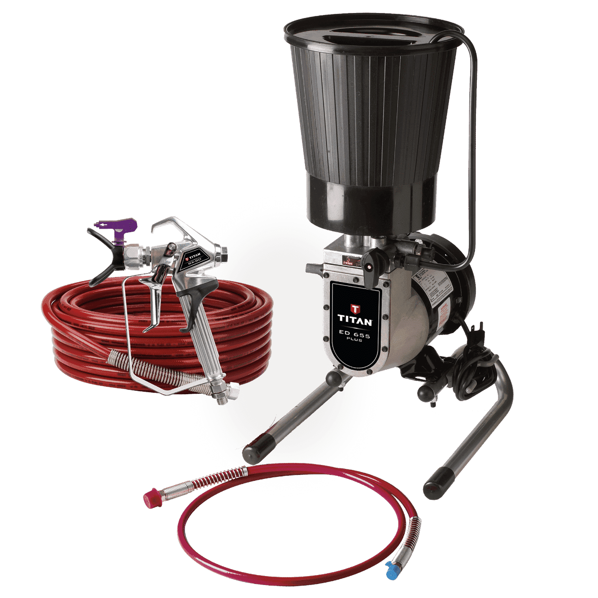 ED655 Plus compact hydraulic airless finishing system for precise, professional-grade finishes