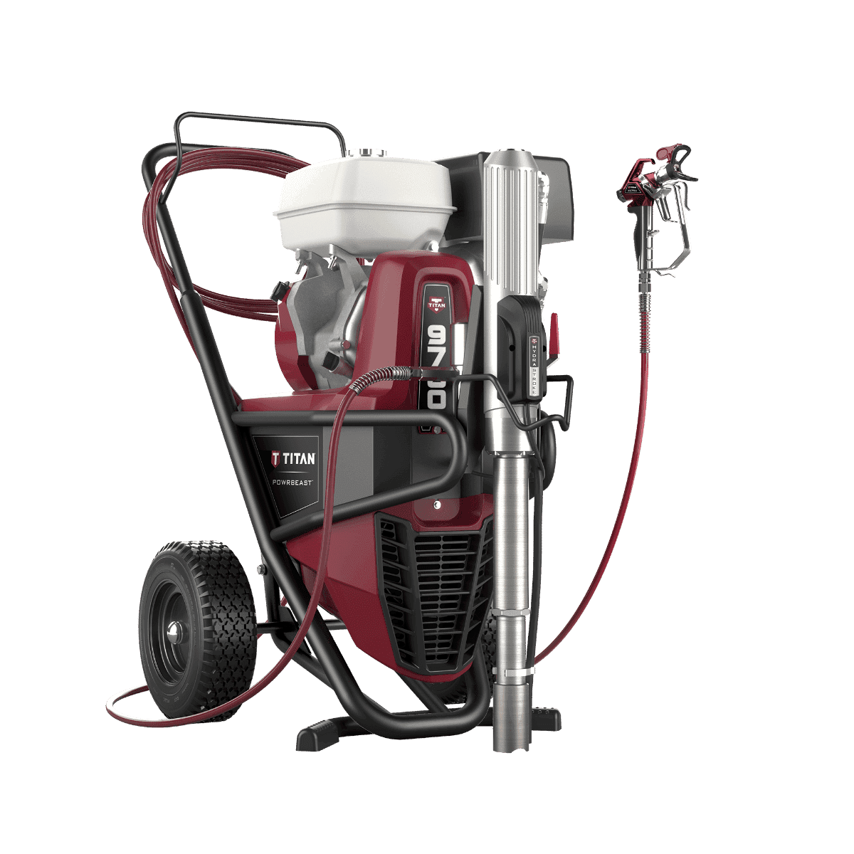 Titan PowrBeast 9700 gas-powered direct immersion airless sprayer for heavy-duty industrial and commercial painting