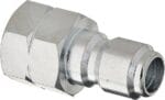Mi T M 3/8M x 3/8 F PT QC Plug, Silver
